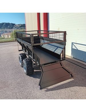 Remolque volquete basculante de 2 ejes – 1.200 kg